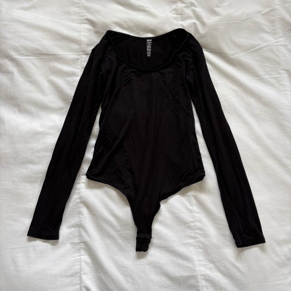 The Kit Black Long Sleeve Bodysuit Size 3